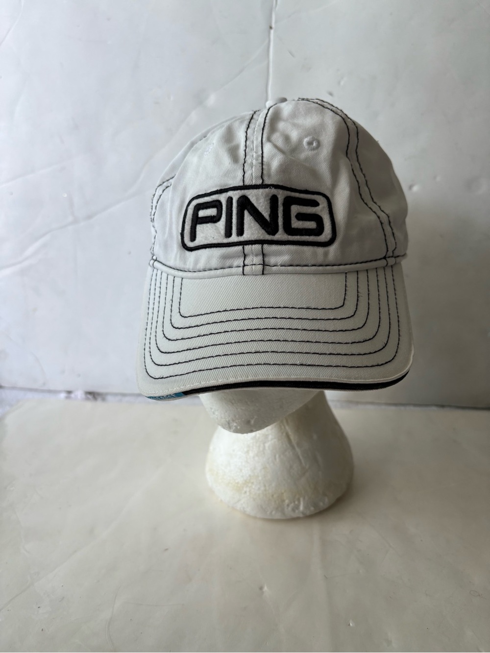 PING White baseball Cap with Black Embroidered Logo